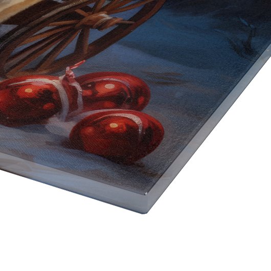 秋田スノイそりクリスマスデコール カッティングボード (角)