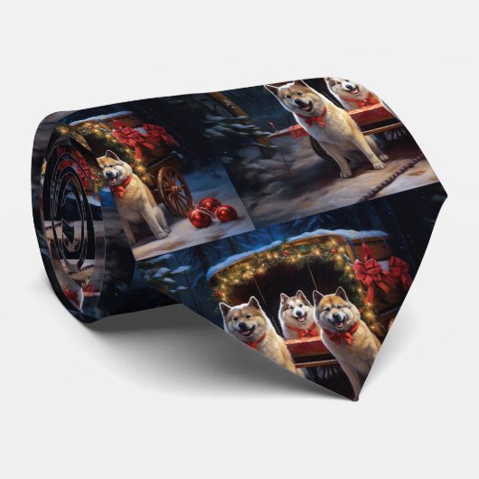 秋田スノイそりクリスマスデコール ネクタイ (ロール)