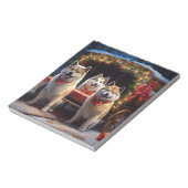 秋田スノイそりクリスマスデコール ノートパッド (回転)