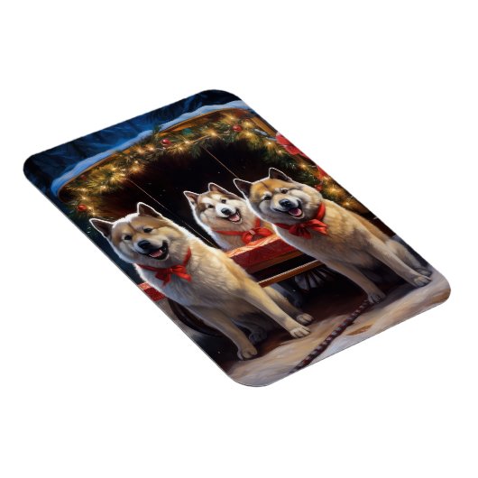 秋田スノイそりクリスマスデコール マグネット (右側)