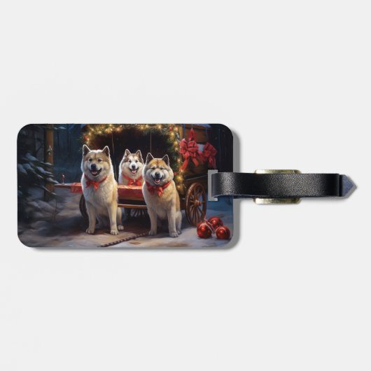 秋田スノイそりクリスマスデコール ラゲッジタグ (裏面横)