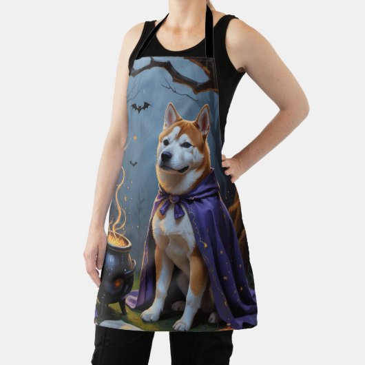 秋田ドッグお洒落ハロウィン絵を描ズ エプロン (インサイチュ)