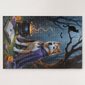 秋田ドッグお洒落ハロウィン絵を描ズ ジグソーパズル (横)