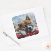 秋田ドッグクリスマスフェスティバル スクエアシール (封筒)