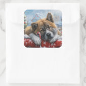 秋田ドッグクリスマスフェスティバル スクエアシール (バッグ)