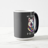 秋田ドッグレインボーおもしろいマイファープライド モーフィングマグカップ (正面右)