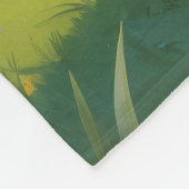 秋田ドッグ春の花絵を描ズ フリースブランケット (角)