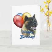 秋田ハッピーバースデーバルーン カード (黄色い花)