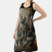 秋田ハロウィーンの夜の犬の大喜び エプロン (インサイチュ)