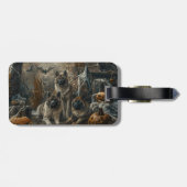 秋田ハロウィーンの夜の犬の大喜び ラゲッジタグ (裏面横)