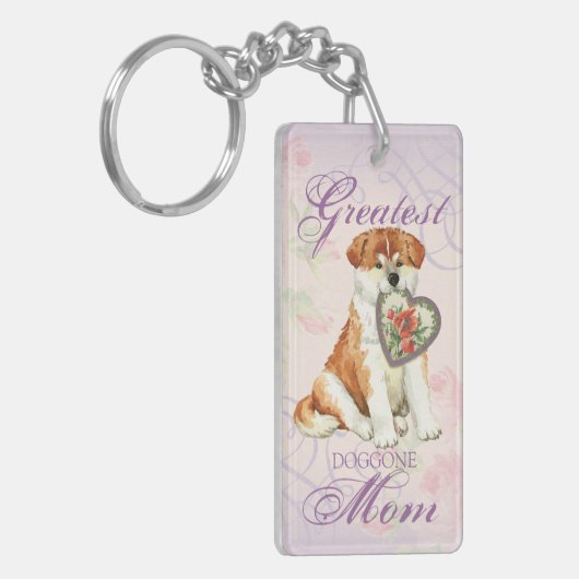 秋田ハート母 キーホルダー (正面左)