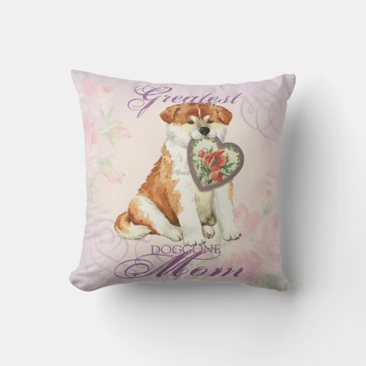 秋田ハート母 クッション (正面)