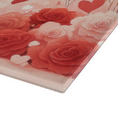 秋田バラ付き – バレンタインデー カッティングボード (角)