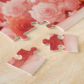 秋田バラ付き – バレンタインデー ジグソーパズル (側面)