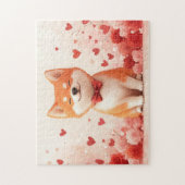 秋田バラ付き – バレンタインデー ジグソーパズル (縦)