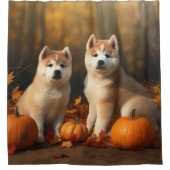 秋田パピー秋デライトカボチャ シャワーカーテン (正面)