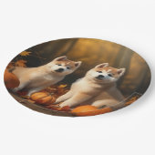 秋田パピー秋デライトカボチャ ペーパープレート (アングル)