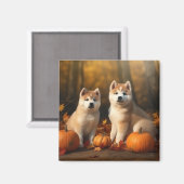 秋田パピー秋デライトカボチャ マグネット (正面/裏面)