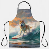 秋田ビーチサーフィン絵を描ズ エプロン (正面)