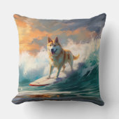 秋田ビーチサーフィン絵を描ズ クッション (正面)