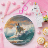 秋田ビーチサーフィン絵を描ズ ペーパープレート (パーティー)