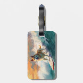 秋田ビーチサーフィン絵を描ズ ラゲッジタグ (裏面縦)