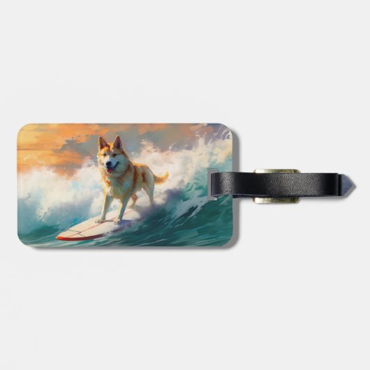 秋田ビーチサーフィン絵を描ズ ラゲッジタグ (裏面横)