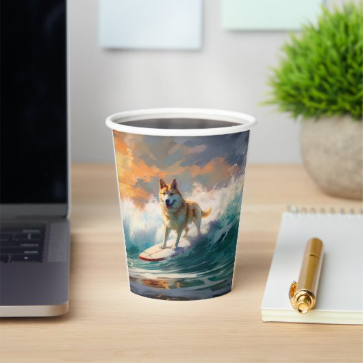 秋田ビーチサーフィン絵を描ズ 紙コップ (インサイチュ)