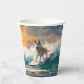 秋田ビーチサーフィン絵を描ズ 紙コップ (正面)