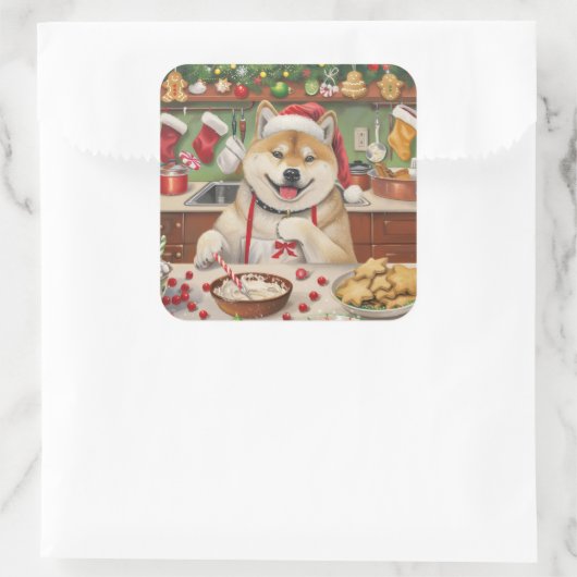 秋田ホリデーベーキング:フェスティバルクリスマス スクエアシール (バッグ)