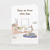 秋田ボッシドッグおもしろい誕生日カード カード (正面)