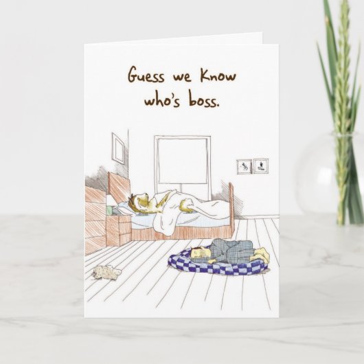 秋田ボッシドッグおもしろい誕生日カード カード (正面)