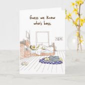 秋田ボッシーおもしろいド – ボスのデイカード カード (黄色い花)