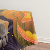 秋田不気味ハロウィンの魔女とカボチャ テーブルクロス (インサイチュ)