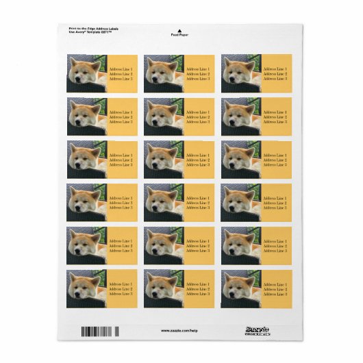 秋田写真住所 シール (フルシート)