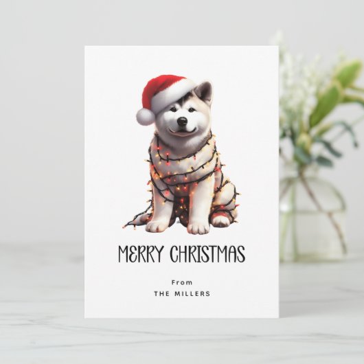 秋田包まれたinクリスマス光メリークリスマス シーズンカード (スタンド正面)