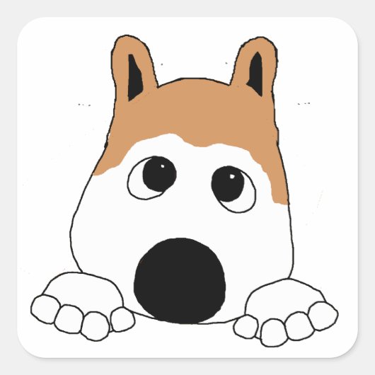 秋田子豚のぞき スクエアシール (正面)
