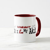 秋田愛好家のアパレル贈り物 マグカップ (正面右)