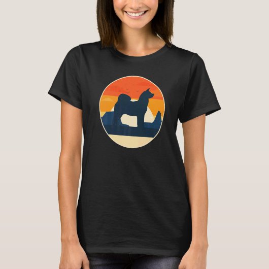 秋田日本の犬種 Tシャツ (正面)