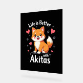 秋田最高のタンクトップのライフ アクリルサイン (傾斜)