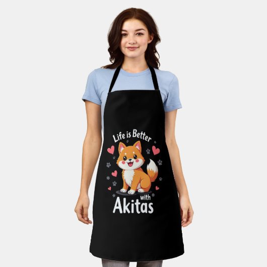 秋田最高のタンクトップのライフ エプロン (着用した状態)