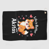 秋田最高のタンクトップのライフ ゴルフタオル (横)