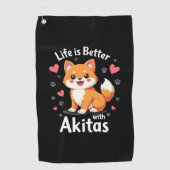 秋田最高のタンクトップのライフ ゴルフタオル (正面)