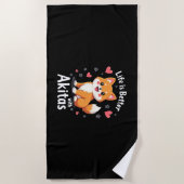 秋田最高のタンクトップのライフ ビーチタオル (正面)