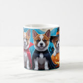 秋田犬かぼちゃハロウィンおもしろい コーヒーマグカップ (中央)