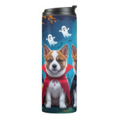 秋田犬かぼちゃハロウィンおもしろい タンブラー (回転左)