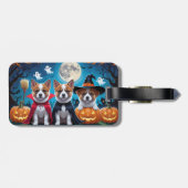 秋田犬かぼちゃハロウィンおもしろい ラゲッジタグ (裏面横)