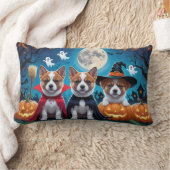 秋田犬かぼちゃハロウィンおもしろい ランバークッション (ブランケット)