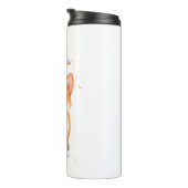 秋田犬と花蝶Tシャツ タンブラー (回転右)