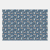 秋田犬のコーヒーとドーナツ ラッピングペーパーシート (正面2)